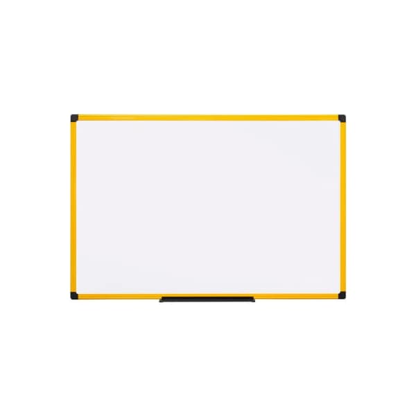 Bi-Silque MasterVision Industrial Magnetic Steel Dry-Erase Board, 36in X 48in, Yellow Aluminum Frame MA0515177 - main